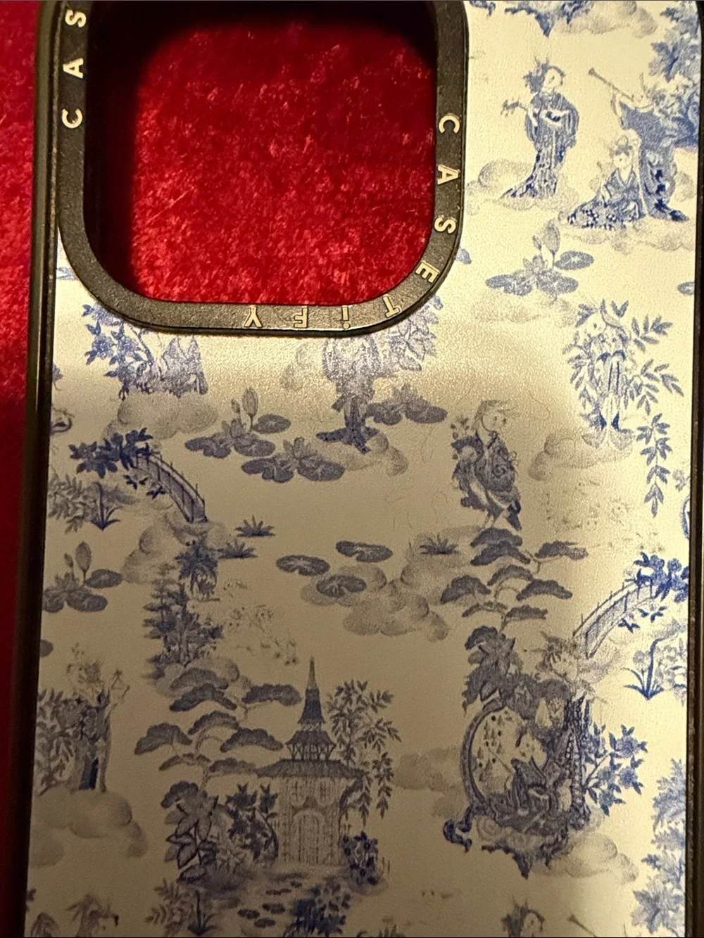 Like New 15 Pro  Blue Toile Pattern Casitfy iPhone Case